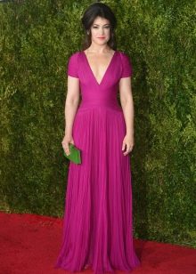 Purple lace-up dress