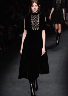 Black velvet dress