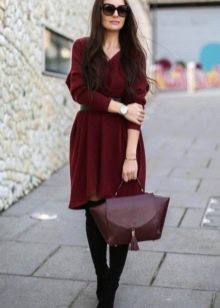 Marsala short dress