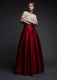 Cherry dress with white bolero