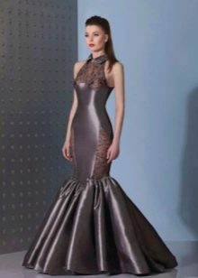 Mermaid dress with halter neckline