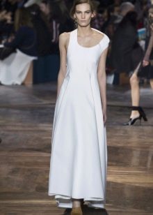 Dress with asymmetrical neckline