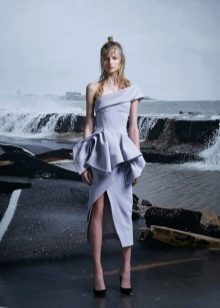 Asymmetric slit dress