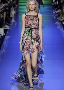 Dress with asymmetric skirt