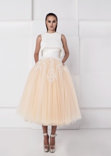 Two-tone tutu dress