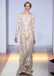 floor-length wedding dress