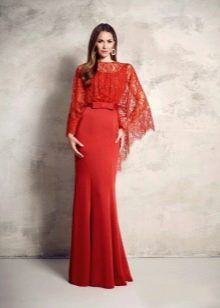 Guipure dress with puffy sleeves