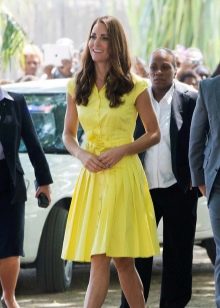 Yellow shirt dress for women of color type Summer