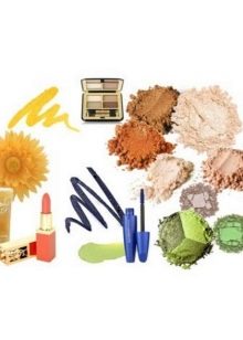 The color scheme of decorative cosmetics for women of the Autumn color type