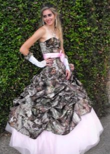 Camouflage wedding dress