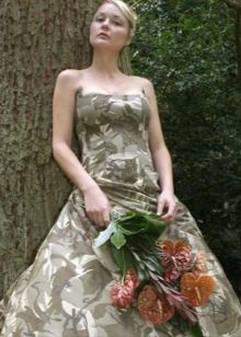 Camouflage wedding dress