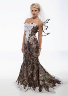 Camouflage wedding dress