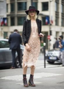 Jacket under a lace dress