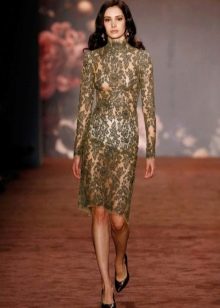 Sheer lace midi dress