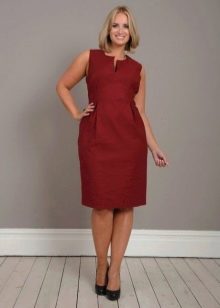 Linen sheath dress for obese women