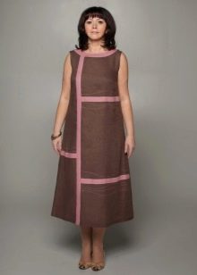 Mid-Length Linen A-Line Dress