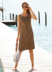 Linen A-Line Dress