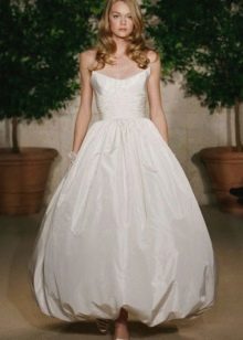 Ballon wedding dress with tulip skirt