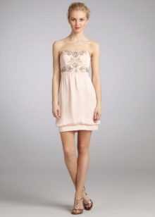 Balloon dress with elastic at the bottom