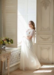 White dress for a photo shoot