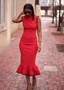 Sheath dress made of neoprene