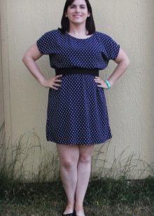 Polka dot staple dress for chubby
