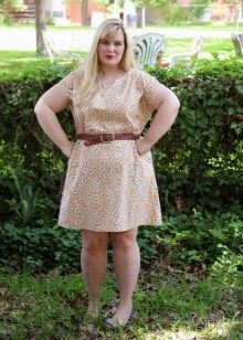 Light dress from a staple free cut for overweight