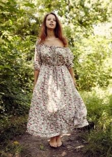 Long Off Shoulder Staple Folk Dress