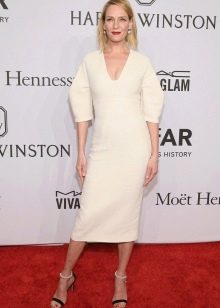 White Midi Straight Dress
