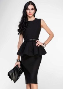 Peplum dress for wide-shouldered girls