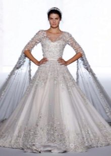 Fashionable wedding dress with corset