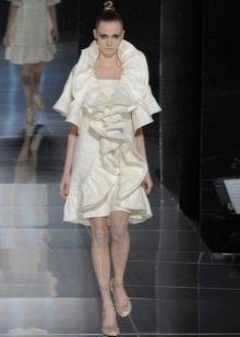 White dress with ruffles