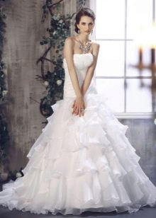 Wedding dress with ruffles
