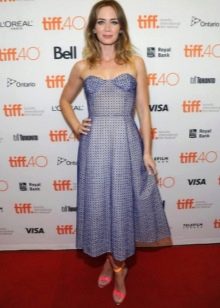 Mid-length bustier dress with half-sun skirt for women