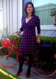 Wrap dress with pencil skirt
