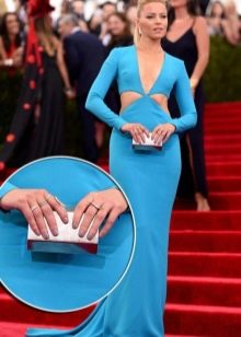 Clutch for a dress with a train