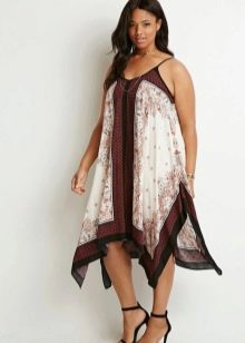 A-line dress-sundress for full