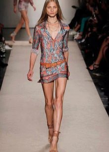 Tunic dress at the fashion show