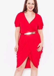 Red tulip dress for full