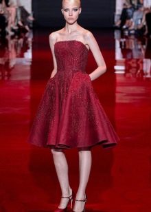 Prom dress in the style of dandies with rhinestones