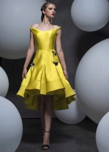 Cocktail dress in the style of dudes yellow