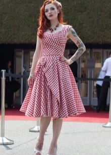 Stylish dress in a cage