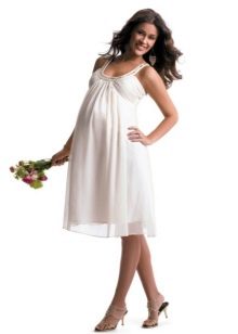 Summer white maternity sundress