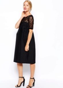 Pleated Maternity Dress