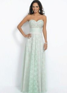 Light green high-waisted dress