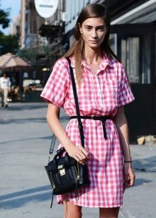 Pink Vichy Check Dress