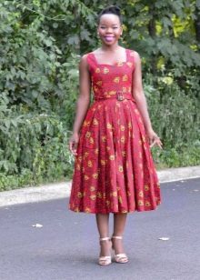 Heeled sandals for a dress in the style of the 50s