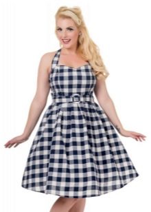 50s Plaid Cotton Cami Dress