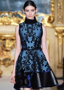 Short baroque blue dress