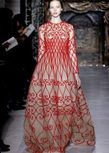 dress with red decor